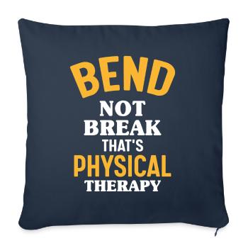 "mastering The Bend – Resilience In Therapy" - Sofa pillowcase 17,3'' x 17,3'' (45 x 45 cm) - navy - Front