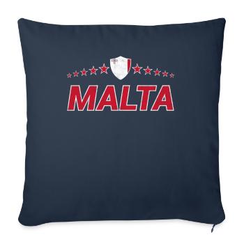 Malte - Housse de coussin décorative 45 x 45 cm - bleu marine - Devant