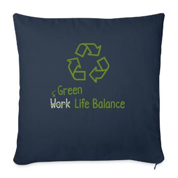 Green Work Life Balance – Earth Day - Sofa pillowcase 17,3'' x 17,3'' (45 x 45 cm) - navy - Front