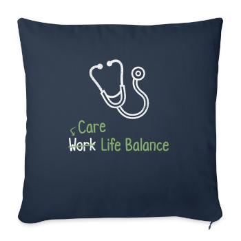 Nursing work-life balance - nurse doctor - Sofa pillowcase 17,3'' x 17,3'' (45 x 45 cm) - navy - Front