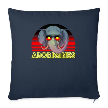 Aborigènes - Housse de coussin décorative 45 x 45 cm - bleu marine - Devant