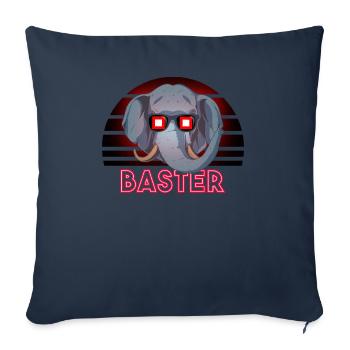Baster - Housse de coussin décorative 45 x 45 cm - bleu marine - Devant