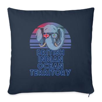 Territoire britannique de l'océan Indien - Housse de coussin décorative 45 x 45 cm - bleu marine - Devant