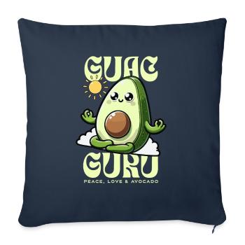 Peace, Love & Avocado – Eco-Friendly - Sofa pillowcase 17,3'' x 17,3'' (45 x 45 cm) - navy - Front