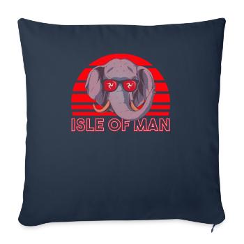 Île de Man - Housse de coussin décorative 45 x 45 cm - bleu marine - Devant