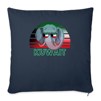Koweït - Housse de coussin décorative 45 x 45 cm - bleu marine - Devant
