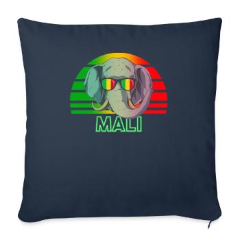 Mali - Housse de coussin décorative 45 x 45 cm - bleu marine - Devant