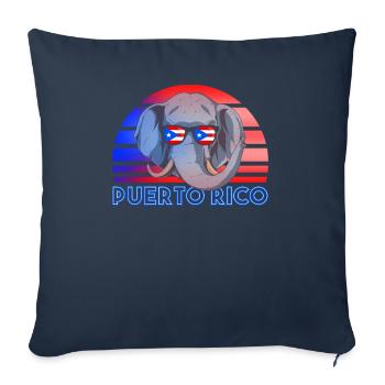 Puerto Rico - Housse de coussin décorative 45 x 45 cm - bleu marine - Devant