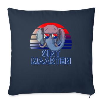 Sint Maarten - Housse de coussin décorative 45 x 45 cm - bleu marine - Devant