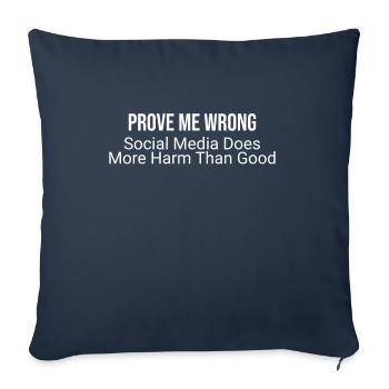 Prove me wrong: Social - Sofa pillowcase 17,3'' x 17,3'' (45 x 45 cm) - navy - Front