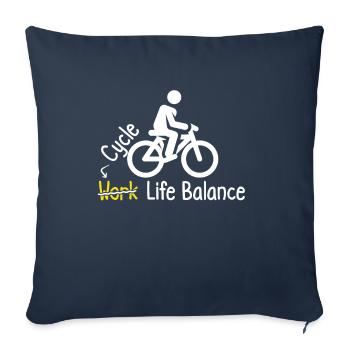 Embrace Cycling Work-life-balance - Sofa pillowcase 17,3'' x 17,3'' (45 x 45 cm) - navy - Front