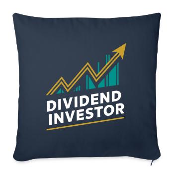 Funny Dividend Investor Financial Independence - Sofa pillowcase 17,3'' x 17,3'' (45 x 45 cm) - navy - Front