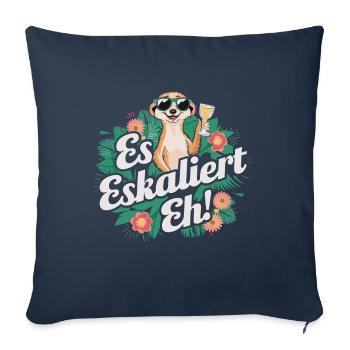 De toute façon, ça s'intensifie de toute façon, l'alcool de fête suricate dit - Housse de coussin décorative 45 x 45 cm - bleu marine - Devant
