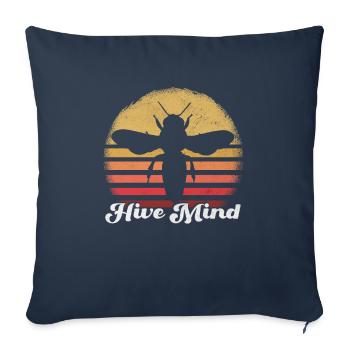 Hive Mind Motivational Bee Art - Sofakissenbezug 45 x 45 cm - Navy - Vorne