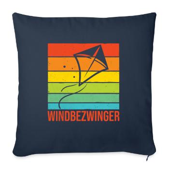 Flying Kite Hang Gliding Outdoor Fun - Sofa pillowcase 17,3'' x 17,3'' (45 x 45 cm) - navy - Front