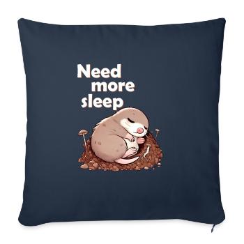 Need More Sleep Cute Mole Pajamas - Sofa pillowcase 17,3'' x 17,3'' (45 x 45 cm) - navy - Front