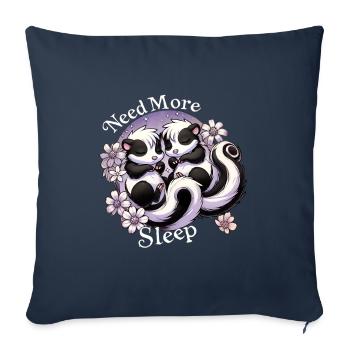 Need more sleep, pajamas with funny - Sofa pillowcase 17,3'' x 17,3'' (45 x 45 cm) - navy - Front