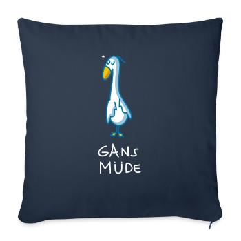 Gans müde - Sofakissenbezug 45 x 45 cm - Navy - Vorne