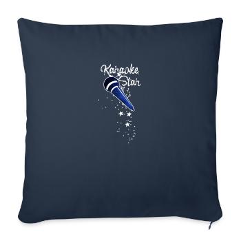 Karaoke Star,Karaoke,Microphone,Stars,Star - Sofa pillowcase 17,3'' x 17,3'' (45 x 45 cm) - navy - Front