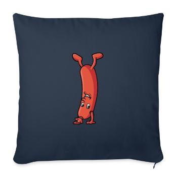 Sausage that makes a handstand - Sofa pillowcase 17,3'' x 17,3'' (45 x 45 cm) - navy - Front