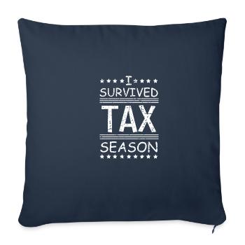 Poison des vérificateurs de la saison des impôts - Housse de coussin décorative 45 x 45 cm - bleu marine - Devant