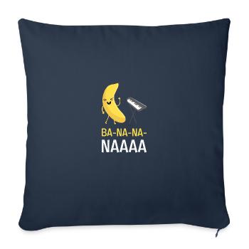 Banane I Piano I Musique I Beethoven - Housse de coussin décorative 45 x 45 cm - bleu marine - Devant