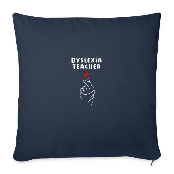 Dyslexia Teacher Dyslexia Gift - Sofa pillowcase 17,3'' x 17,3'' (45 x 45 cm) - navy - Front