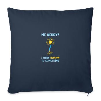Brain Biology Neuron Teacher Gift - Sofa pillowcase 17,3'' x 17,3'' (45 x 45 cm) - navy - Front