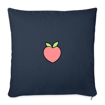 Pfirsich - Sofakissenbezug 45 x 45 cm - Navy - Vorne