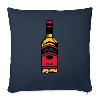 Whisky-Flasche - Sofakissenbezug 45 x 45 cm - Navy - Vorne