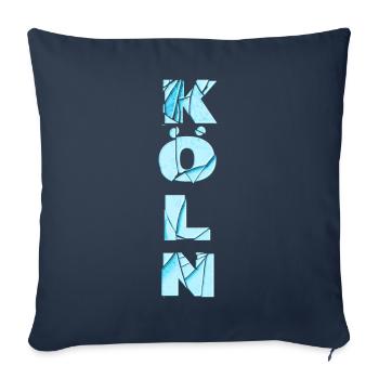 Cologne Germany City Font Skyline Home - Sofa pillowcase 17,3'' x 17,3'' (45 x 45 cm) - navy - Front