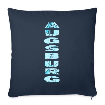 Augsburg Germany City Font Skyline Home - Sofa pillowcase 17,3'' x 17,3'' (45 x 45 cm) - navy - Front