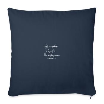 You are God's masterpiece - Sofa pillowcase 17,3'' x 17,3'' (45 x 45 cm) - navy - Front