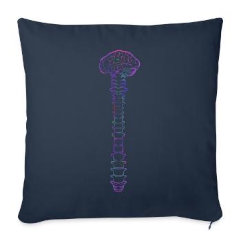 Physiothérapeute - Housse de coussin décorative 45 x 45 cm - bleu marine - Devant
