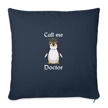 Penguin Doctoral Thesis Degree - Sofa pillowcase 17,3'' x 17,3'' (45 x 45 cm) - navy - Front