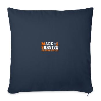 Made to Survive - Orange Ribbon MS Awareness - Sofakissenbezug 45 x 45 cm - Navy - Vorne