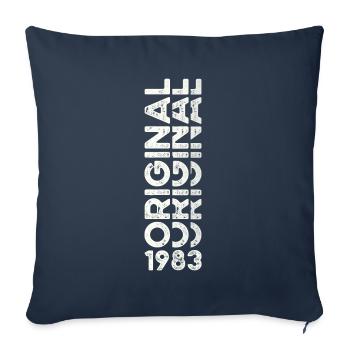 40ème Anniversaire Homme Femme Original Vintage 1983 - Housse de coussin décorative 45 x 45 cm - bleu marine - Devant