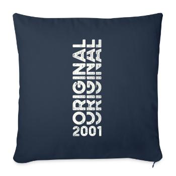 22nd Birthday Man Woman Original Vintage 2001 - Sofa pillowcase 17,3'' x 17,3'' (45 x 45 cm) - navy - Front