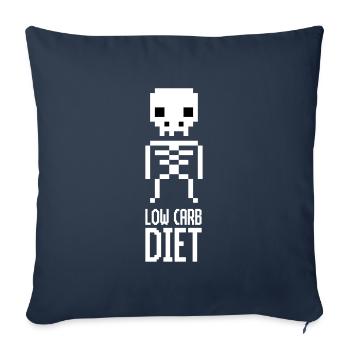 Bas squelette de régime de Carb - Housse de coussin décorative 45 x 45 cm - bleu marine - Devant