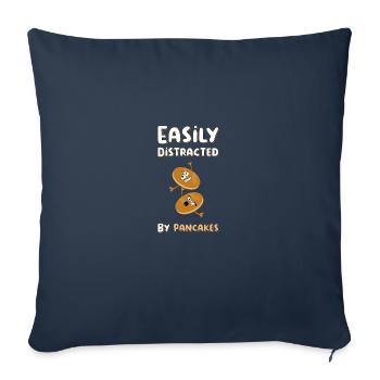 Pancakes Berlin Gaufres Petit-déjeuner Cadeau - Housse de coussin décorative 45 x 45 cm - bleu marine - Devant