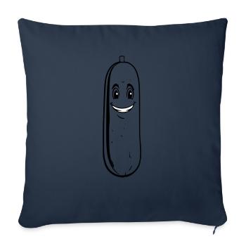 Cucumber Outline - Sofa pillowcase 17,3'' x 17,3'' (45 x 45 cm) - navy - Front