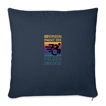 Le freinage salit les jantes - Housse de coussin décorative 45 x 45 cm - bleu marine - Devant