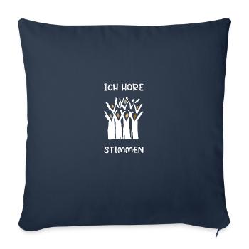 I hear voices choir conductor - Sofa pillowcase 17,3'' x 17,3'' (45 x 45 cm) - navy - Front