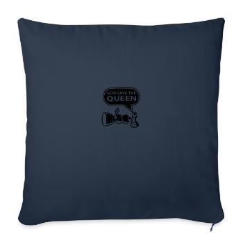 God save the Queen Schach Schachfigur Schachbrett - Sofakissenbezug 45 x 45 cm - Navy - Vorne