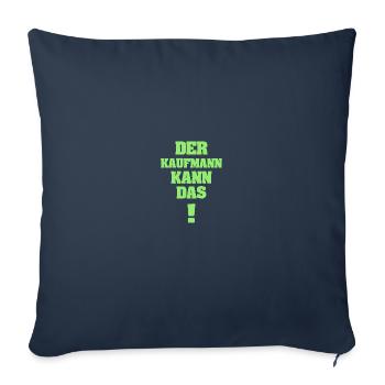 Lustig Kaufmann - Sofakissenbezug 45 x 45 cm - Navy - Vorne