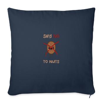 Allergy Nut Allergy Awareness Gift - Sofa pillowcase 17,3'' x 17,3'' (45 x 45 cm) - navy - Front