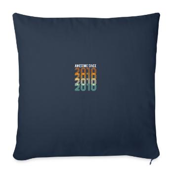 Vintage 2010 Geburtstag Geburtsjahr Retro Vintage - Sofakissenbezug 45 x 45 cm - Navy - Vorne