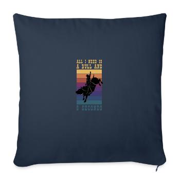 Rodeo Cowboy Stierreiter Reiten Geschenk - Sofakissenbezug 45 x 45 cm - Navy - Vorne