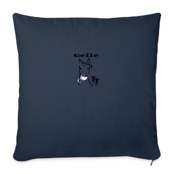 Geile Stute mit Strassstein - Sofakissenbezug 45 x 45 cm - Navy - Vorne
