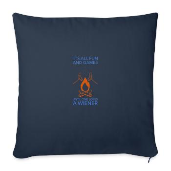 Camping Campfire Viennese Caravan Gift - Sofa pillowcase 17,3'' x 17,3'' (45 x 45 cm) - navy - Front